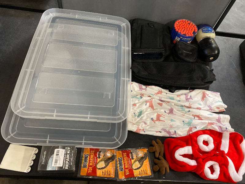 Photo 1 of 15 Item Mixed Bundle | Baby Clothing, Pet Supplies, Plumbing Hardware, Skin Care, Automotive Accessories, Essentials, Kitchen & Dining, Toys & Games, Storage & Organization