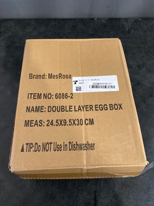 Photo 1 of MesRosa Egg Holder for Fridge, Automatically Rolling Egg Storage Container for Refrigerator,Large Capacity Egg Organizer for Fridge with Lid,Clear Plastic Dispenser, Tray & Bin -2 Layer