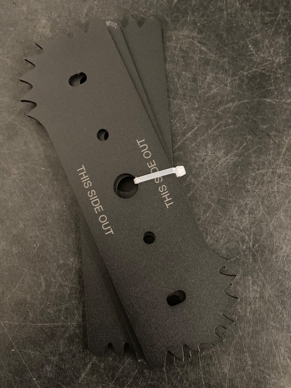 Photo 1 of YAMTO 3 Pack Heat Treated 7-1/2" Edge Blades fits for WA0034,Power Coated Hard Steel Blades Replacement fits for Worx WG895/WG896,Keep Lawn Edger Sharp and Clean, Black