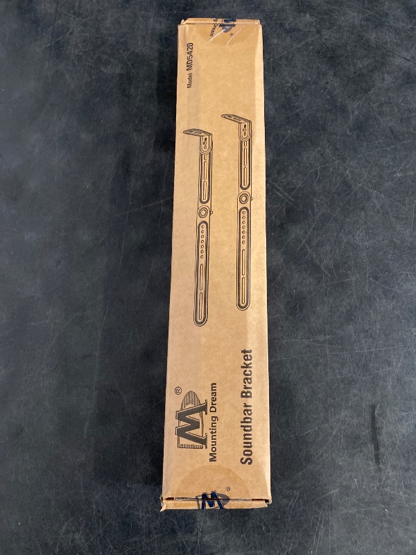 Photo 1 of Mounting Dream Soundbar Mount Bracket for Mounting Above or Under TV Fits Most of Sound Bars Up to 15 Lbs, with Detachable Long Extension Plates MD5420