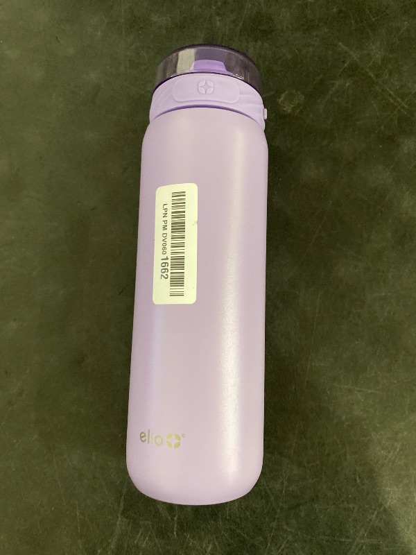 Photo 1 of Ello Cooper 32oz Stainless Steel Water Bottle with Straw and Carry Handle, Double Walled and Vacuum Insulated Metal, Leak Proof Locking Lid with Soft Silicone Spout, Reusable, BPA Free, Lilac