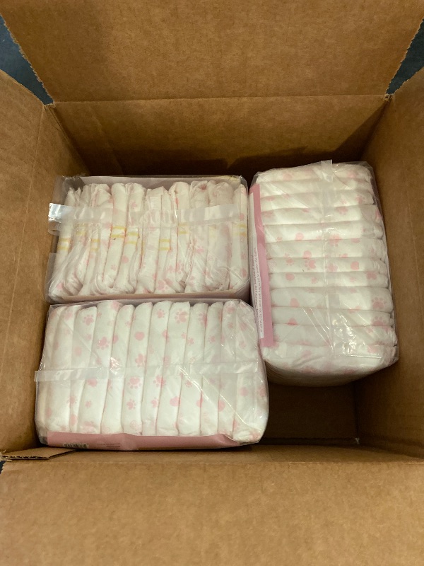 Photo 1 of Comfortable Female Dog Diapers - 30-Pack Super Absorbent Disposable Doggie Diapers - FlashDry Gel Technology & Wetness Indicator - Leakproof Diapers for Dogs in Heat, Excitable Urination, Incontinence