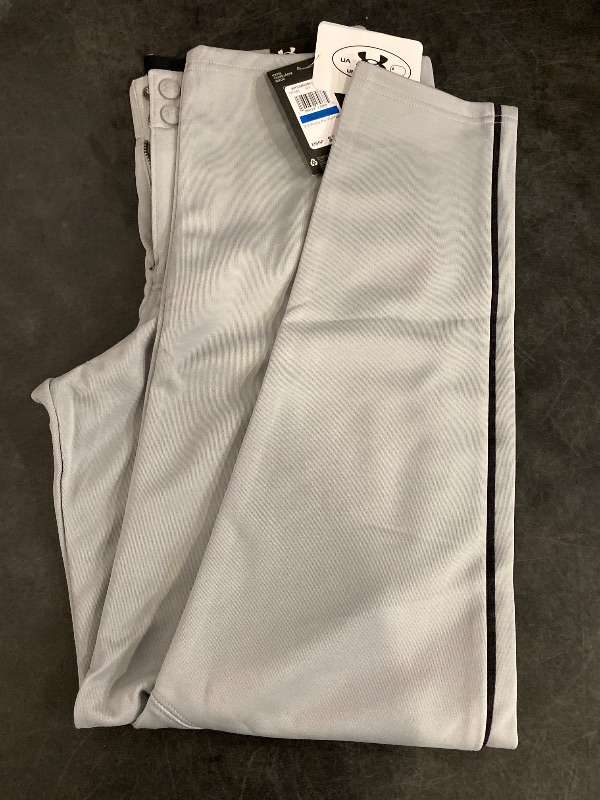 Photo 1 of X-Large Under Armour Boys Utility Baseball Pant Pipe, (080) Baseball Gray/Black/Black, 