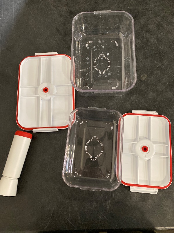 Photo 1 of VICARKO Airtight Food Storage Containers, Vacuum Seal, Food Saver, Fresh & Save Keeper, Preserve & Marinate, Airtight, Reusable, Nestable Lids, BPA-Free, Microwave, Freezer, Fridge, Dishwasher Safe