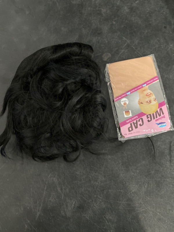 Photo 1 of NAYOO Black Wig - 26 Inch Black Hair, Natural Looking, Heat Resistant Synthetic, Easy to Put Wavy, Long Curly Hair for Daily Party Use