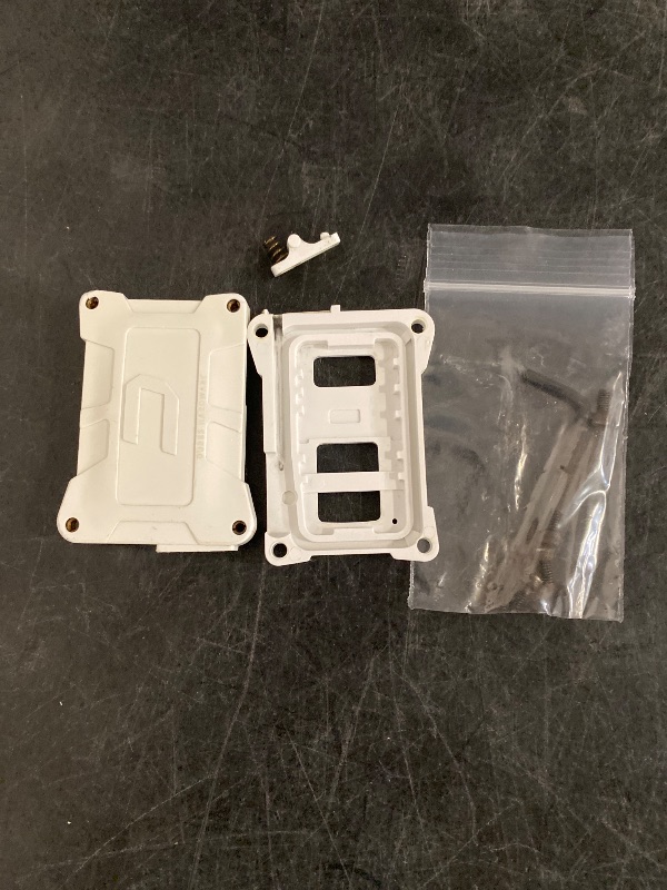 Photo 1 of Heavy-Duty Key Fob Cover - for Toyota Tacoma 16-23 3rd Gen, Tundra & 4Runner 20-21 3rd Gen Accessories -Rugged Key Protector - Shockproof & Scratch-Resistant - Secure Fit (White, Black Screws)