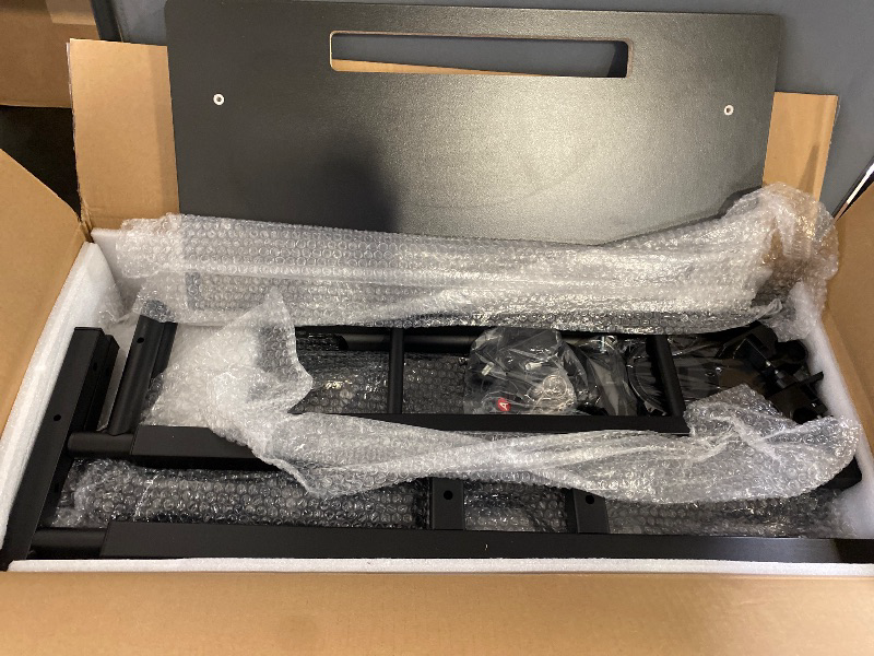 Photo 1 of Small Standing Desk with Wheels, Tall Mobile Stand Up Table, Portable Standing Desk for Walking Pad, Rolling Table Adjustable Height, Rolling Computer Table for Tall Person