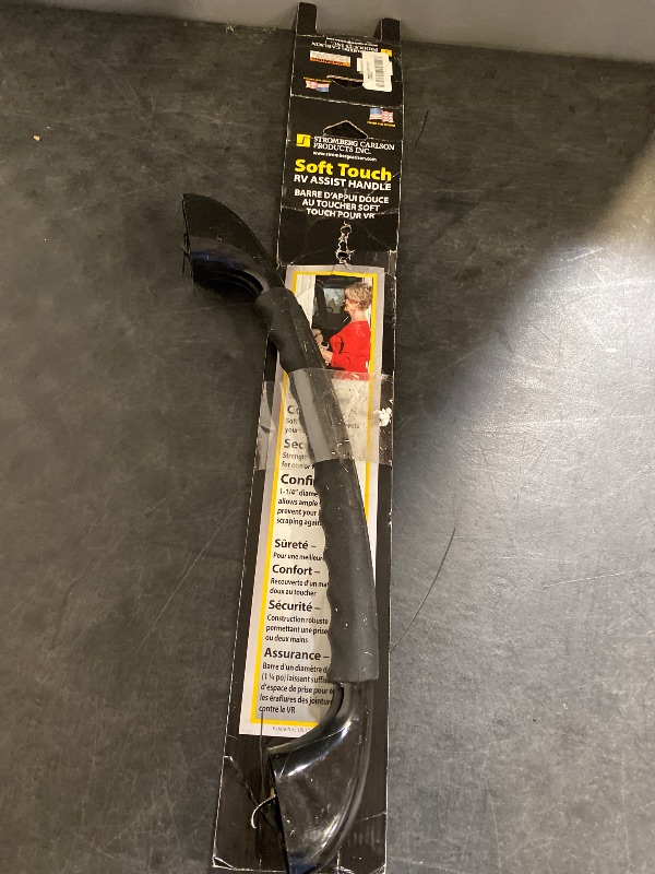 Photo 1 of Stromberg Carlson AH-150 Black Soft Touch Assist Handle - RV Exterior Grab Handle and Entrance Handle - Grab Bars for RV and Camper - Comfortable Entry Door Handle