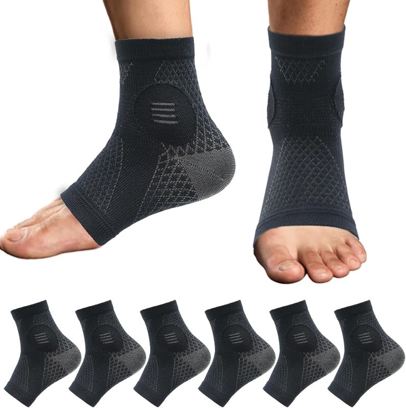 Photo 1 of XL 3Pairs Neuropathy Socks - Soothe Relief Compression Socks 20-30 mmHg - Comprex Ankle Sleeves for Arch Support, Achilles Tendonitis, and Foot Pain Relief