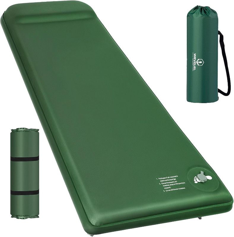 Photo 1 of Memory Sleeping Pad, 3.1" Ultra-Thick Foam Sleeping Mats for Camping, Easy Inflate&Deflate,9.5 R-Value Insulated Camping Mattress Pad with Pillow, for Car Travel Tent