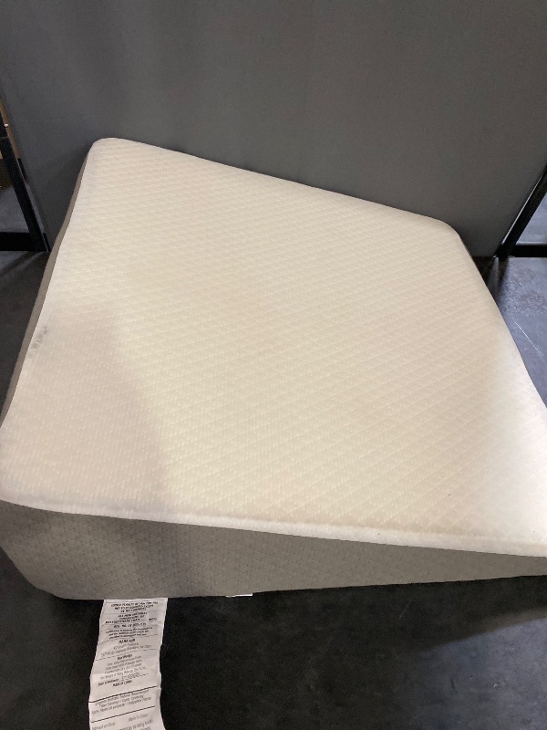 Photo 1 of Kolbs Bed Wedge Pillow for Sleep Apnea, Sleeping Comfort, Relaxing, Acid Reflux, Heartburn and Back Pain Relief. Cushion for Sitting Up in Bed. Memory Foam Top, Chic Jacquard Washable Cover