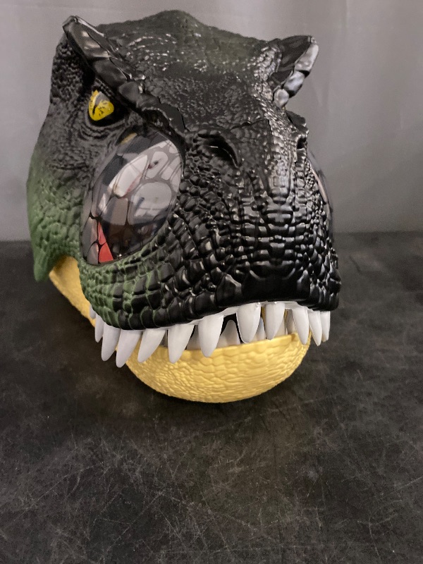 Photo 1 of Maxx Action Interactive Dinosuar Helmet with Moving Jaw, Roars and Growls, Dinousaur Halloween Costume, Adjustable for Children and Adults