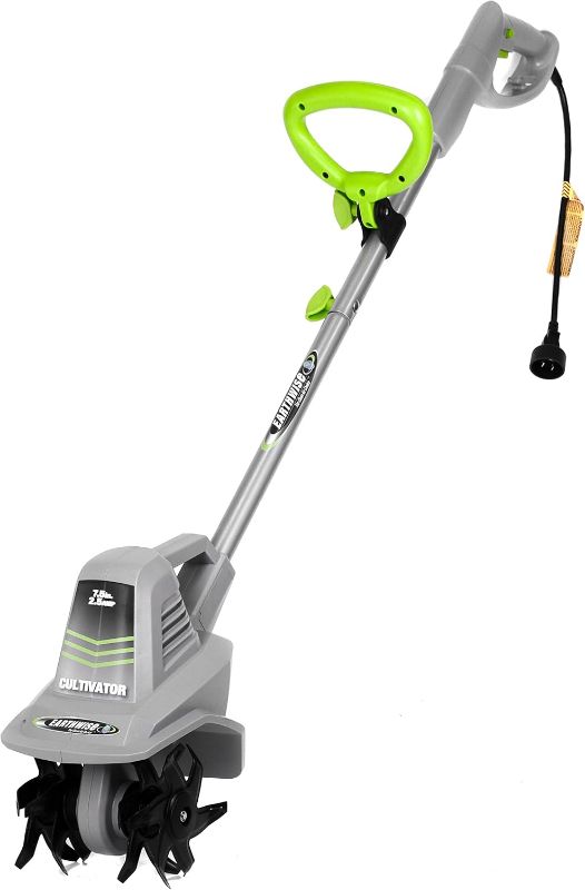Photo 1 of Earthwise TC70025 7.5-Inch 2.5-Amp Corded Electric Tiller/Cultivator, 7.5-Inch, 2.5-Amp Corded, Grey