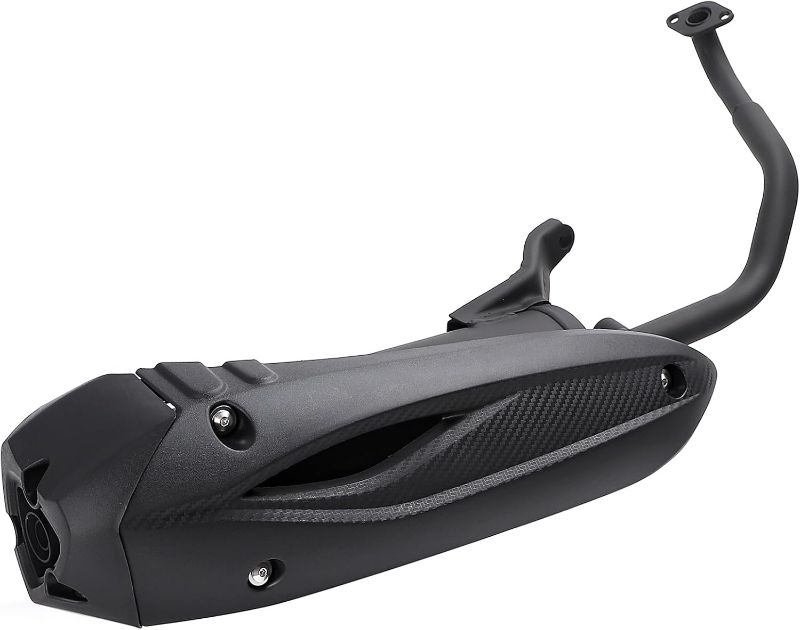 Photo 1 of Motorcycle Exhaust Assembly in Heavy Iron Material Compatible with Chinese GY6 125cc 150cc 4-Stroke Engine Scooter Moped RSZ 150 Gas Engine Scooters