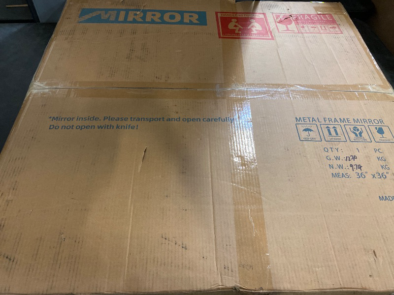 Photo 1 of LED Mirror for Bathroom 36X36 Inch Black Framed with Anti-Fog, Stepless Dimmable, Front Lit, LED Bathroom Vanity Mirror for Wall, Memory Function, Tempered Glass, Shatter-Proof