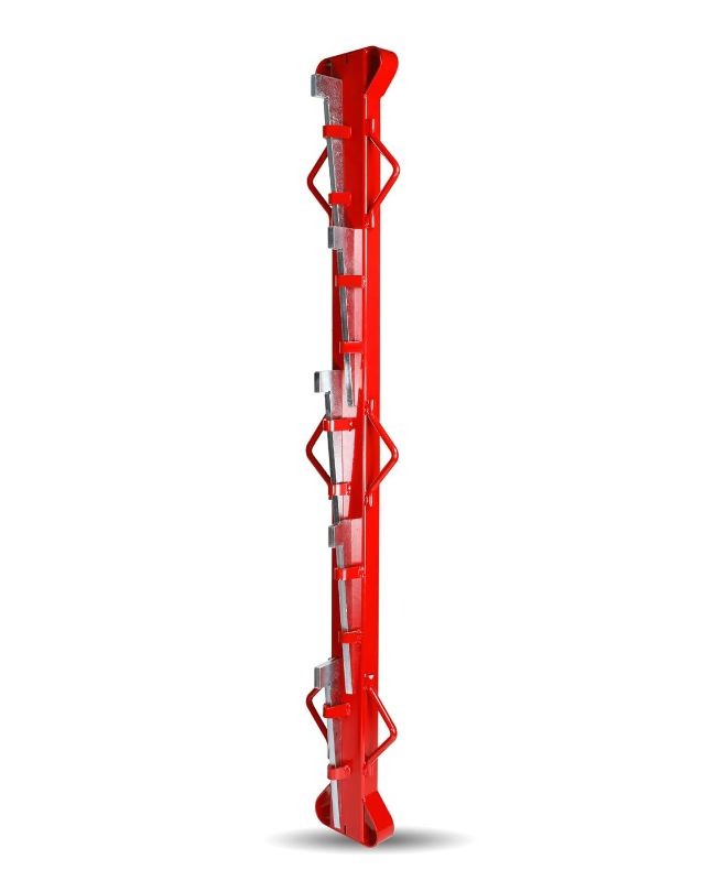 Photo 1 of 4ft Woven Wire Fence Stretcher Bar with 5 Wedges, Wire Stretcher Fence Suitable for Fixing Fences on Farms, Pastures, Garden Barriers (Red)