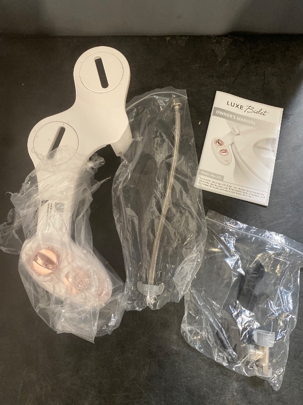 Photo 1 of LUXE Bidet NEO 185 - Self-Cleaning, Dual Nozzle, Non-Electric Bidet Attachment for Toilet Seat, Adjustable Water Pressure, Rear and Feminine Wash (Rose Gold)