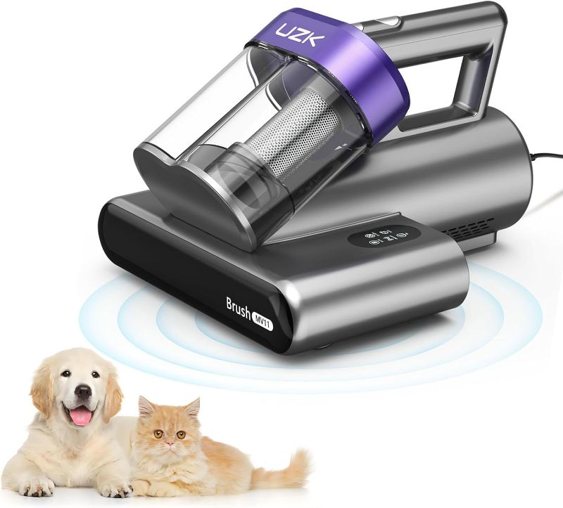 Photo 1 of Mattress Vacuum Cleaner,Bed Vacuum Cleaner with UV-C Light,16Kpa,140°F Heat,Ultrasonic,Anion,Handheld Vacuums for Bed,Sofa,Couch,Crib(Corded, Purple)