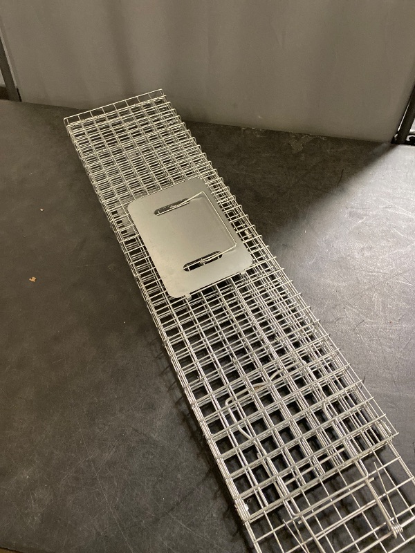 Photo 1 of Live Animal Cage Trap, 32" Heavy Duty Folding Steel Cage, Catch Release Humane Rodent Cage for Rabbits Stray Cat Squirrel Raccoon Mole Gopher Chicken Opossum Skunk & Chipmunks