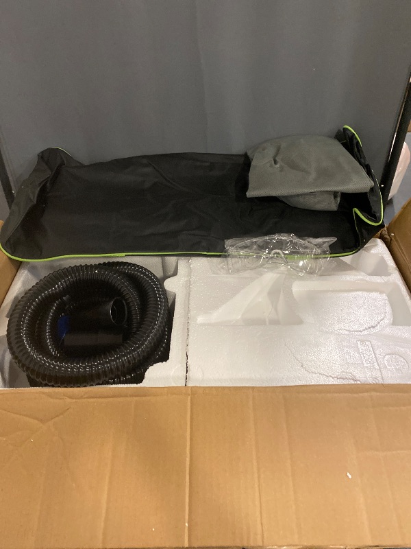 Photo 1 of Drywall Sander, Powerful Electric Drywall Sander with Vacuum Dust Collection, 5 Speed 1000-2100 RPM, Popcorn Ceiling Remover, LED Light & 12 Sanding Discs, Extendable Handle (GREEN)