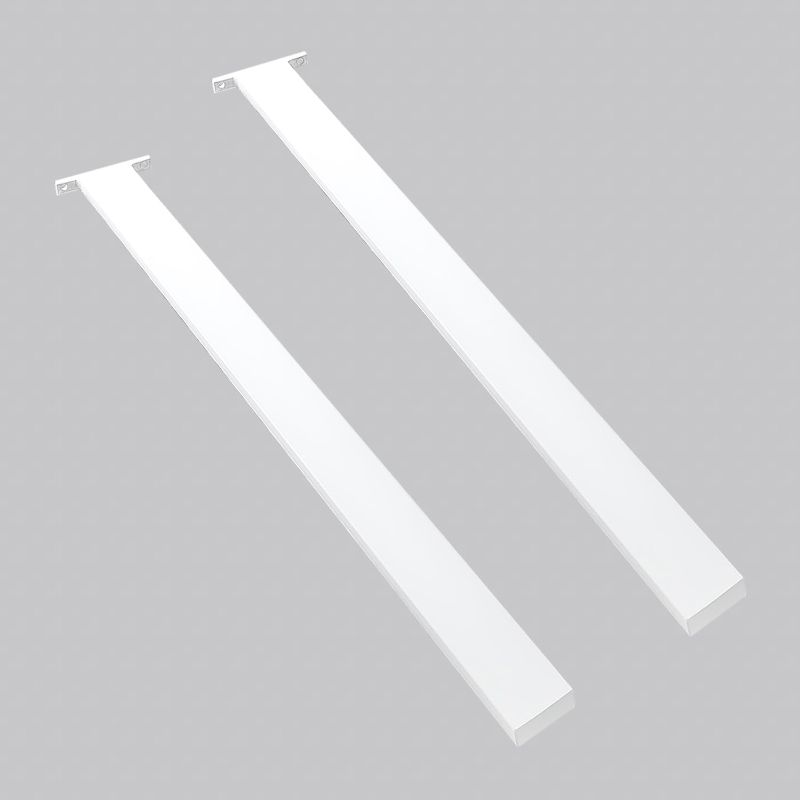 Photo 1 of Hidden Island Countertop Support Bracket 2 Pack White 36 Inch Heavy Duty Granite Countertop Bracket Iron Island Support Brackets for Granite Quartz Wood