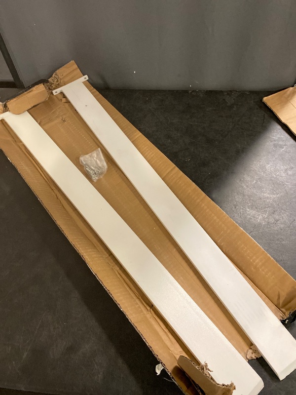 Photo 1 of Hidden Island Countertop Support Bracket 2 Pack White 36 Inch Heavy Duty Granite Countertop Bracket Iron Island Support Brackets for Granite Quartz Wood