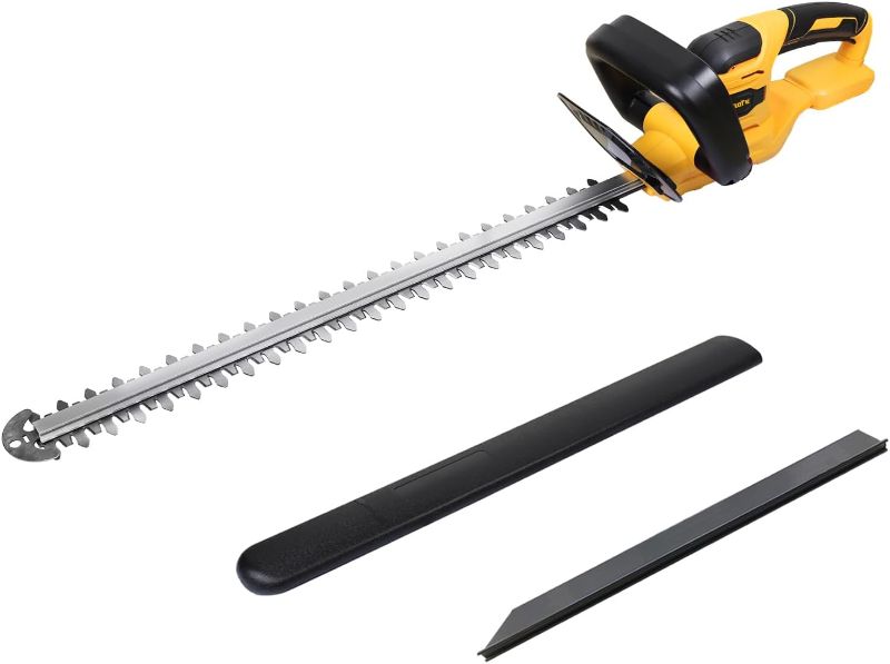 Photo 1 of MaxMore Cordless Hedge Trimmer, Compatible with DeWALT 20V Max Battery (Tool Only) Electric Brushless Hedge Shear with 22-Inch Blade & 1500RPM Speed & Safety Lock, Lightweight & Handheld for Lawn Yard