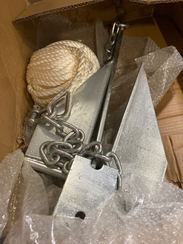 Photo 1 of Leero Heavy Duty Boat Anchor Kit with Anchor Chain, Shackle and Anchor Rope, 5/8/10/13 lb Portable Danforth Anchor, Boat Anchor for Pontoons, Fishing Boats, Bass Boats, Sport Boats, Sport Yachts