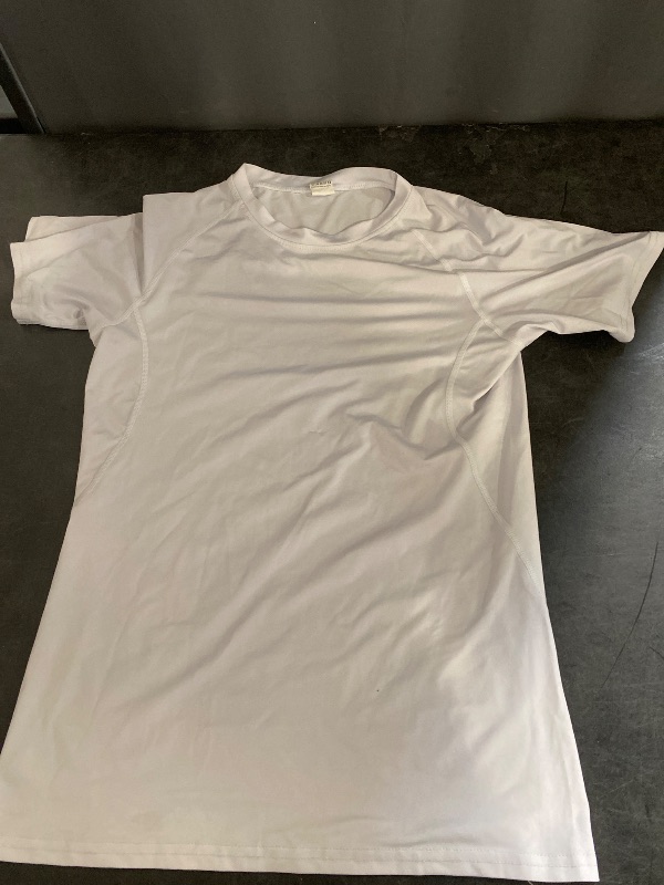 Photo 1 of L Youth Boys Compression Shirt Short Sleeve Kids Quick Dry Base Layer Undershirt Basketball Athletic T-Shirt