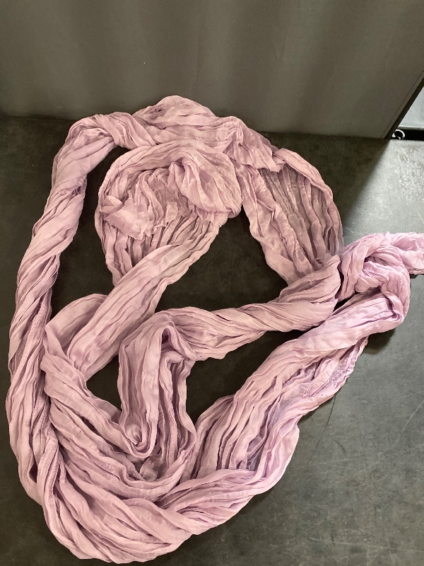 Photo 1 of Lilac Purple Lavender Cheesecloth Table Runner Summer Boho Rustic Gauze 120 inch 10FT Cheese Cloth Runner for Wedding Party Baby Shower Birthday Home Decor Holiday Decorations
