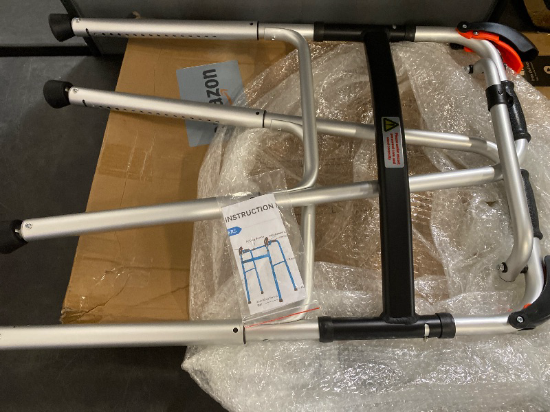 Photo 1 of Stair Climbing Wheelchair, Aluminum Alloy Walker for Seniors, Folding Walking Cane with Adjustable Height, 220lbs Capacity, Lightweight Stair Assist, Stair Lifts, and Standing Aids for Elderly (Blue)