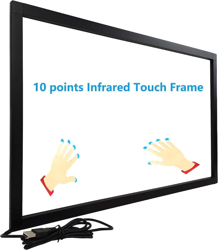 Photo 1 of 55 Inch 10 Points Interactive Infrared IR Touch Screen Overlay Frame Free Driver, Design for Touch TV, Touch Monitor, Interactive White Board, Touch Kiosks and Digital Signage