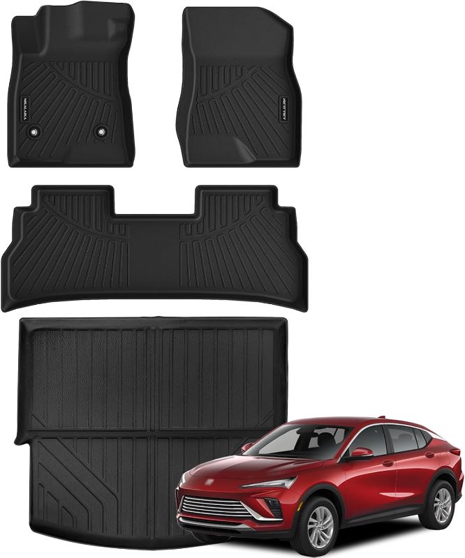 Photo 1 of Floor Mats & Cargo Liner for 2024 2025 Buick Envista All Weather Protection TPE Rubber Full Set Automotive Floor Liners & Trunk Mat for 2024 Buick Envista Accessories, Black