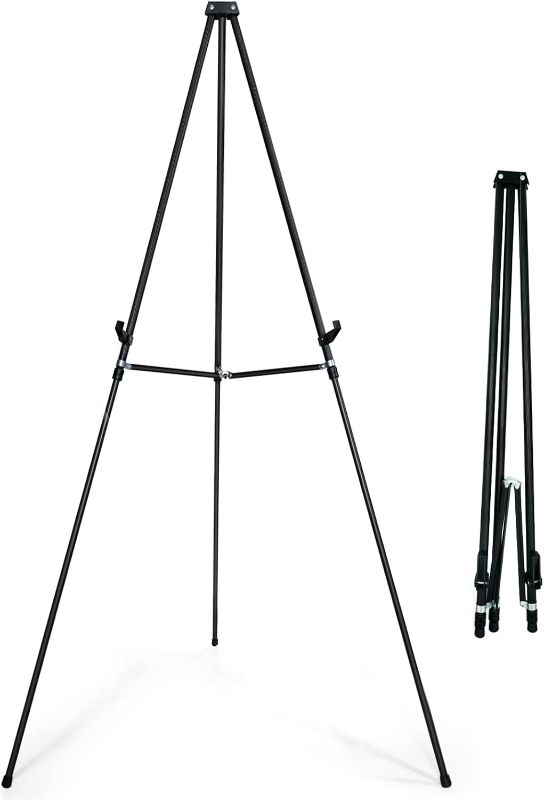 Photo 1 of Falling in Art 70" Adjustable Aluminum Display Easel Stand, Versatile Tripod Easel for Artistic Presentations Stand, Lightweight and Sturdy for Art Shows, Exhibitions, and Studios, Holds 20 lbs