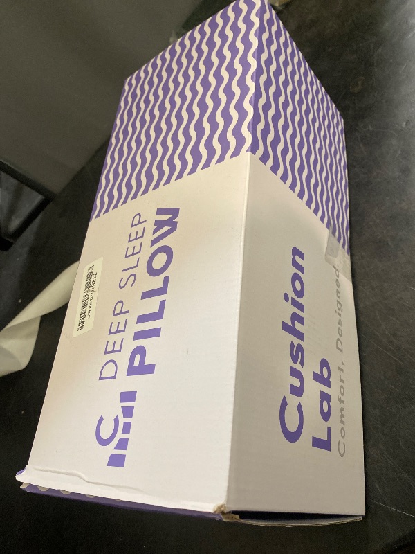 Photo 1 of C CUSHION LAB Deep Sleep Pillow, Patented Ergonomic Contour Design for Side & Back Sleepers, Orthopedic Cervical Shape Gently Cradles Head & Provides Neck Support & Shoulder Pain Relief - Calm Grey