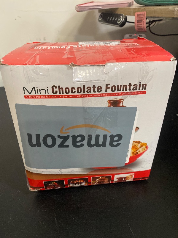 Photo 1 of 7.9oz Mini Chocolate Melting Pot, Mini Chocolate Fondue Fountain, MIni Warmer Machine, 6PCS Fondue Fork and Removal Fruits/Nuts/Treats Serving Tray for Milk Chocolate, Cheese, Butter, Candy
