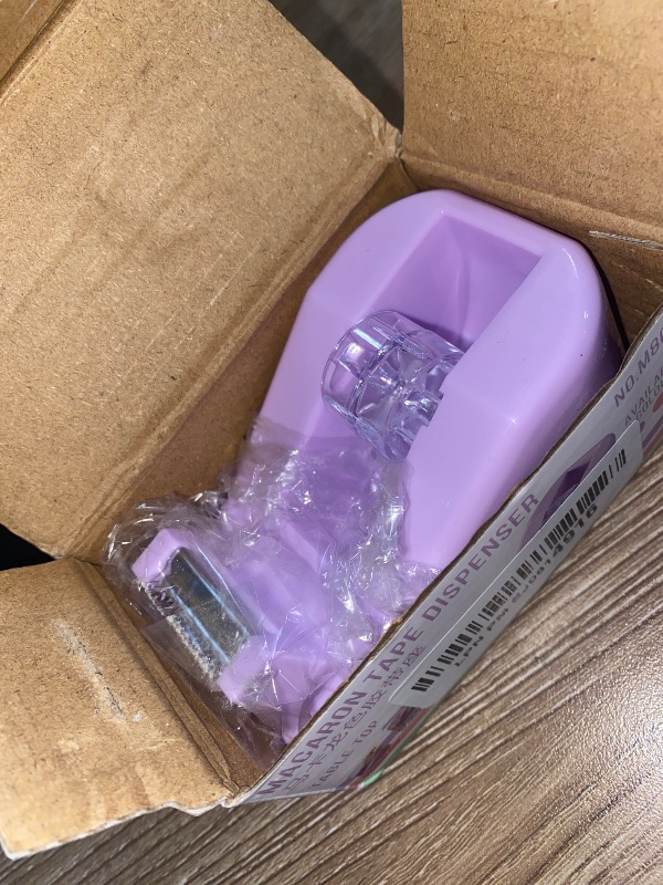 Photo 1 of Yiautao 1Pcs Desktop Tape Dispenser Adhesive Roll Holder with Weighted Nonskid Base, Purple (Tape not Included)