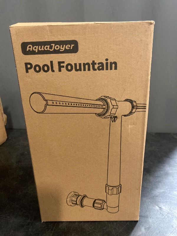 Photo 1 of Pool Fountain - Dual Spray Water Fountains for Above Ground Pools, Above Ground Pool Accessories, Adjustable Waterfall Pool Sprinkler Fountain for Cooling & Relaxation (Grey)