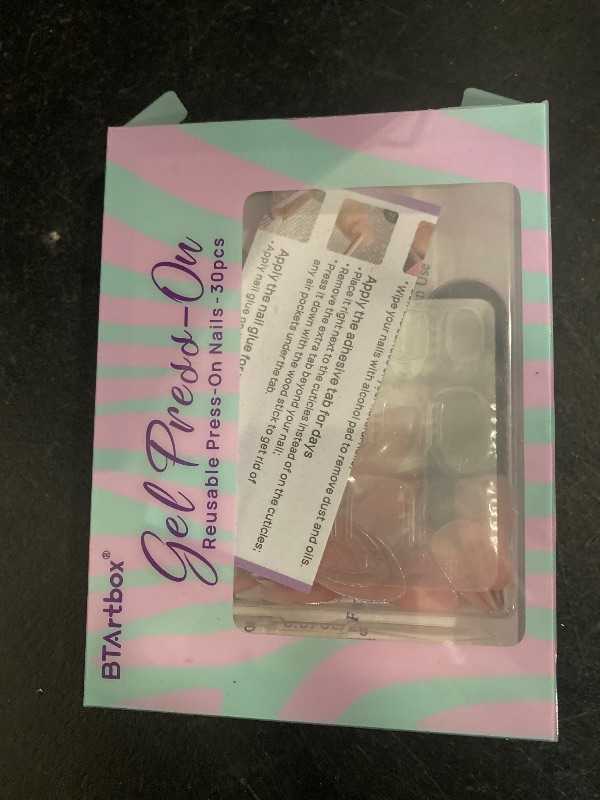 Photo 1 of French Tip Press On Nails - BTArtbox 30 PCS Almond Fake Nails, Fit Perfectly & Natural Reusable Silver Outline Soft Gel Nails with Nail Glue and Jelly Glue in 16 Sizes, Rock Me