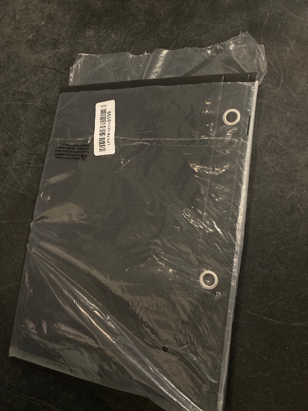 Photo 1 of Barossa Design Black Long Shower Curtain Liner 78" Height - 3 Magnets & Waterproof Lightweight PEVA Shower Liner for Bath Tub, PVC Free, Metal Grommets, Black, 72x78