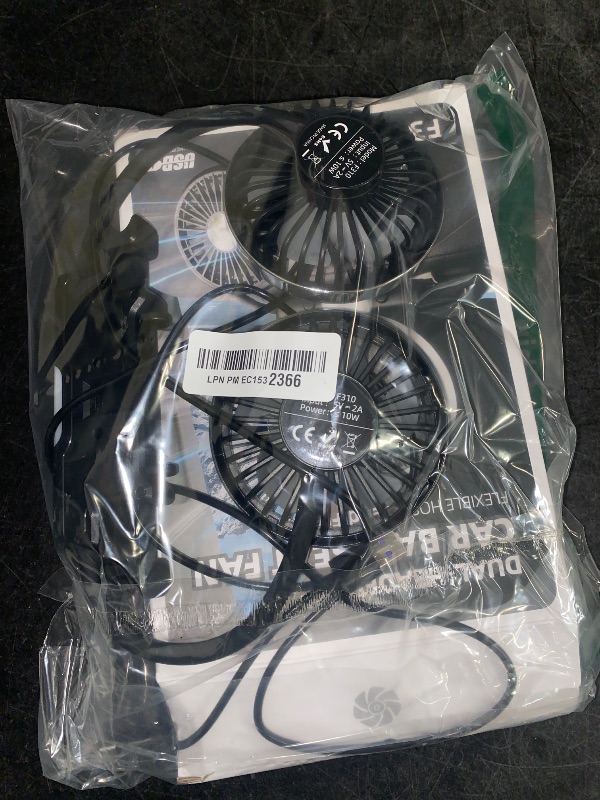 Photo 1 of USB Car Fan for Backseat: Dual Rearseat Fans for Kids Separated Controlled Heads and 2 LED Lights 360° Rotatable Cooling 3 Speeds Auto Cooler for Honda Civic Ford Toyota Wranger Sahara Grand Cherokee