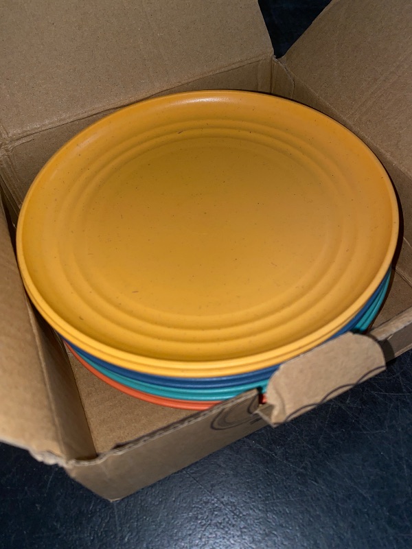 Photo 1 of Homienly 5.7 Inch Small Plates-Wheat Straw Mini Plate, Unbreakable Plate Set Ideal for Dessert, Appetizers, Small Serving, Side Dish, Lightweight Dessert Dishes Plates, Set of 8, Colorful
