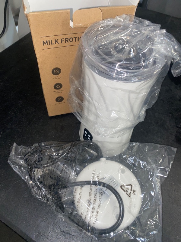 Photo 1 of Electric Milk Frother, 4-in-1 Milk Steamer and Frother, 8.1oz/240ml Automatic Warm and Cold Foam Maker, Milk Warmer and Coffee Frother for Latte, Cappuccino, Macchiato(Cloud White)