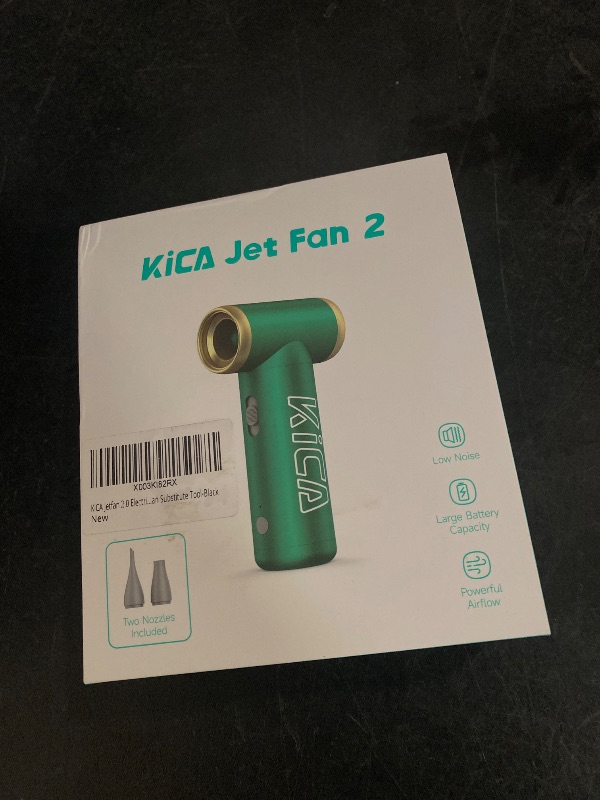 Photo 1 of KiCA Jetfan 2.0 Electric Air Duster for Computer/Keyboard/House Cleaning/Camera Lens/Camping/BBQ/Car/Barbershop/Hair Drying,100000RPM,Upgraded Nozzle/BatteryLife,Air Can Substitute Tool-Black