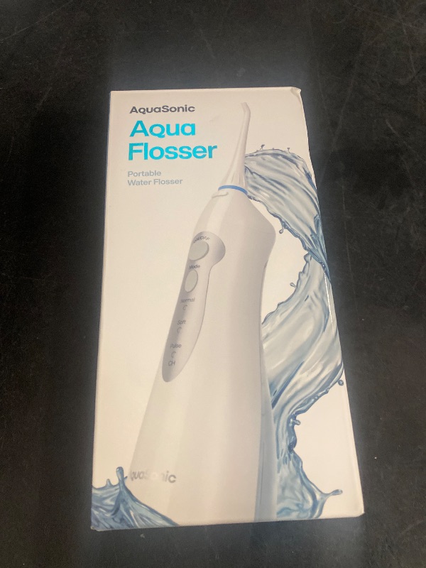 Photo 1 of AquaSonic Water Flosser - Cordless Rechargeable Water Flossers for Teeth Cleaning - Waterproof Aqua Flosser, Portable Oral Irrigator for Dental Cleaning with 5 Jet Tips – Braces Home Travel