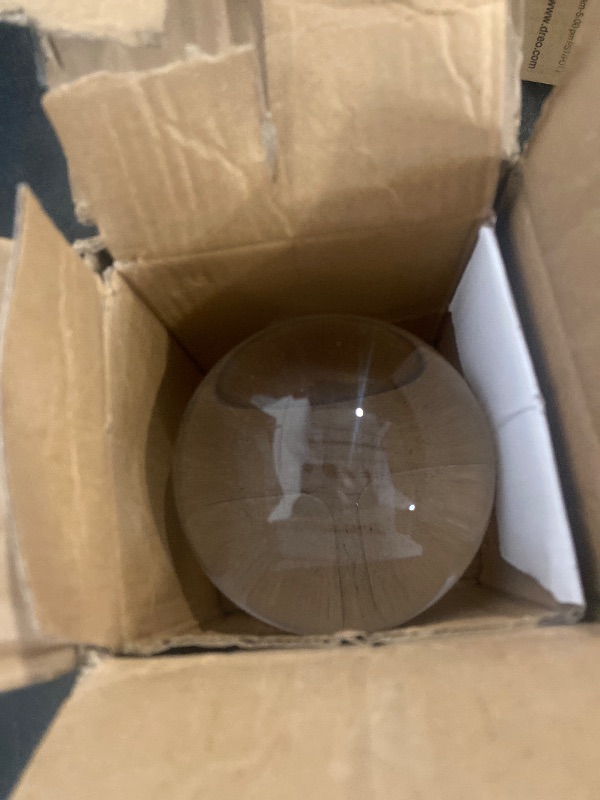 Photo 1 of VEKDONE Men Tops Optical Glass Reflective Spheres, K9 Crystal Sphere, Decor Photography Juggling Ball, Clear Contact, No Stand (100mm)