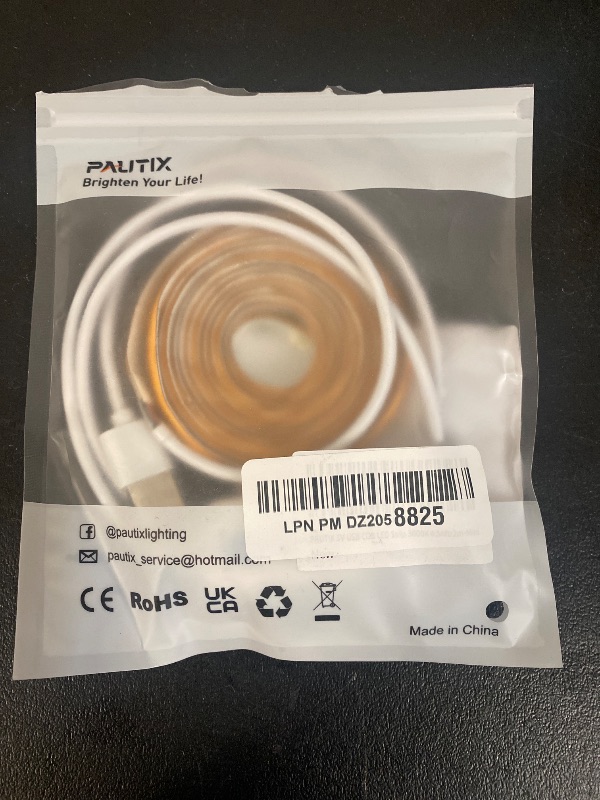 Photo 1 of PAUTIX COB LED Strip Light 5V USB 6.56ft/2m 640LEDs 1200lm Dimmable LED Strip Light 3000K Warm White CRI90+ USB TV Backlight,Flexible Under Cabinet Tape Light for Bedroom,Kitchen,Home DIY Lighting
