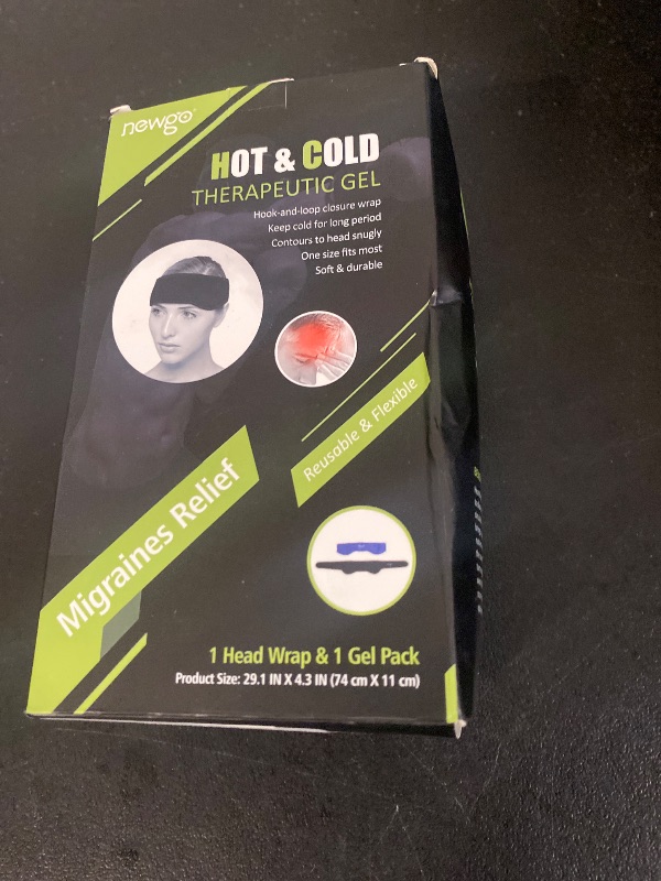 Photo 1 of NEWGO Headache Ice Pack Head Wrap for Migraines, FSA or HSA Eligible Cold Pack Head Ice Therapy Wrap for Headache Relief, Tension, Sinus Pain, Chemo, Head Injuries