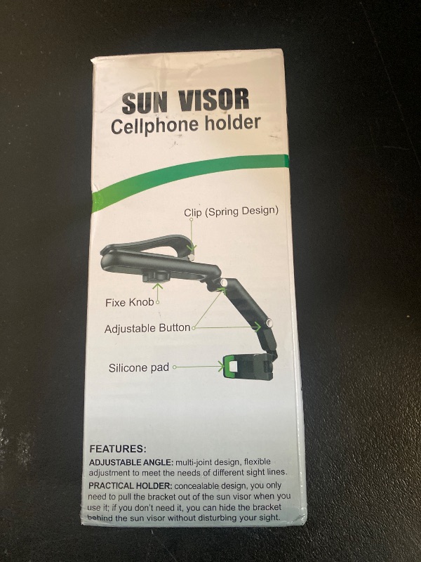 Photo 1 of XEFINAL Sun Visor Phone Holder,360° Rotatable Rearview Phone Holder, Cell Phone Holder for Car Sun Visor Perfectly for iPhone, Samsung & Other Cellphone, Car Accessories