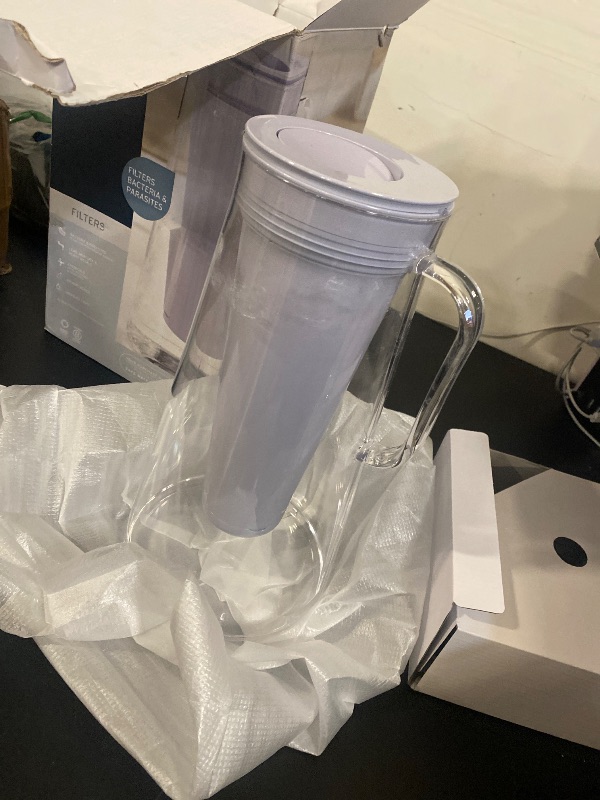 Photo 1 of LifeStraw Home – Water Filter Pitcher, 10-Cup, Wisteria, BPA Free Designed for Everyday Protection Against Bacteria, parasites, microplastics, Lead, Mercury, PFAS and a Variety of Chemicals